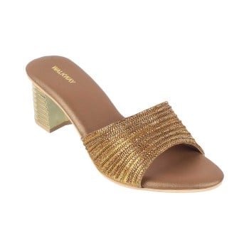 Walkway Women Antic-gold Party Slip Ons(SKU: 35-1178-28-36)