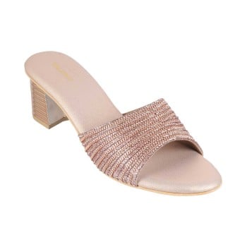 Walkway Women Rose-gold Party Slip Ons(SKU: 35-1178-52-36)
