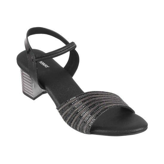 Women Black Party Sandals