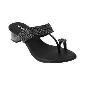 Walkway Women Black Ethnic Slip Ons(SKU: 35-1183-11-36)