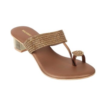 Walkway Women Antic-gold Ethnic Slip Ons(SKU: 35-1183-28-37)