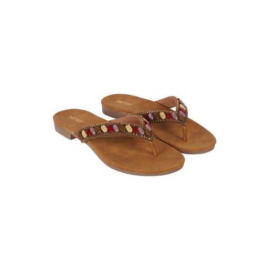 Women Antic-gold Ethnic Slippers