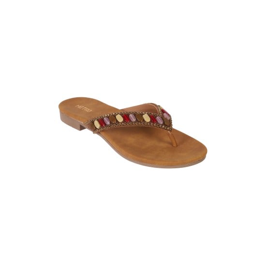 Women Antic-gold Ethnic Slippers