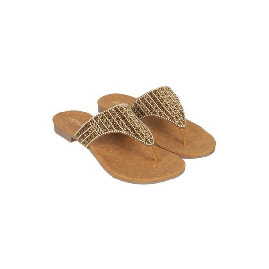 Women Antic-gold Ethnic Slippers