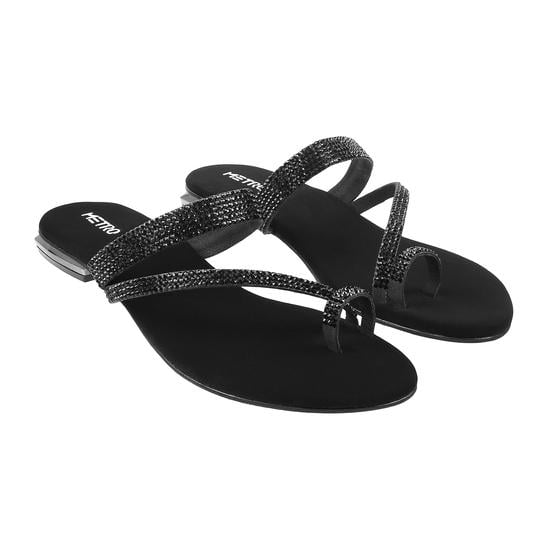 Women Black Casual Slip Ons