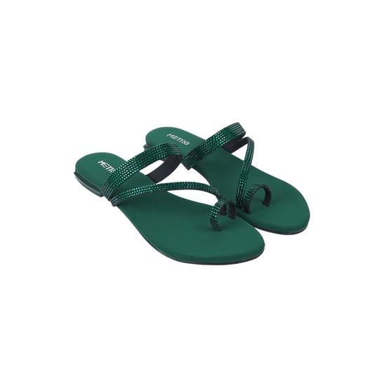 Women Green Casual Slip Ons