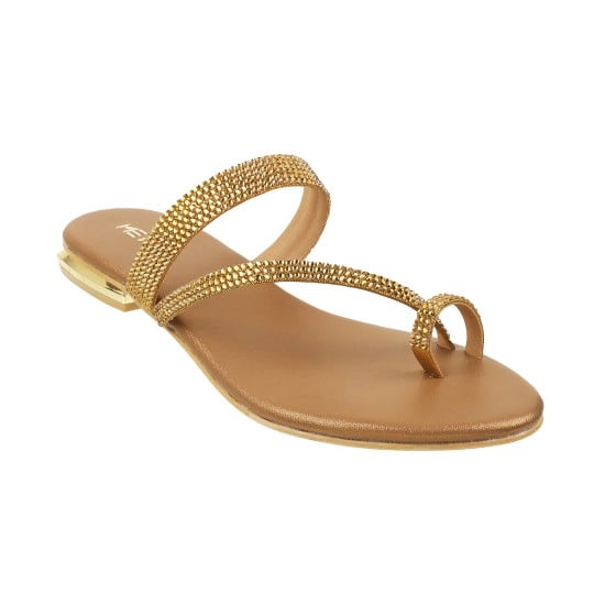 Women Antic-gold Casual Slip Ons