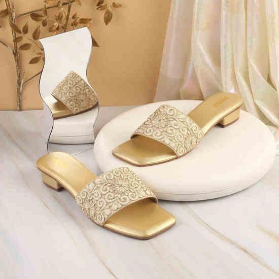 Women Gold Party Slides