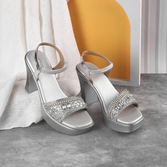 Women Silver Wedding Slippers