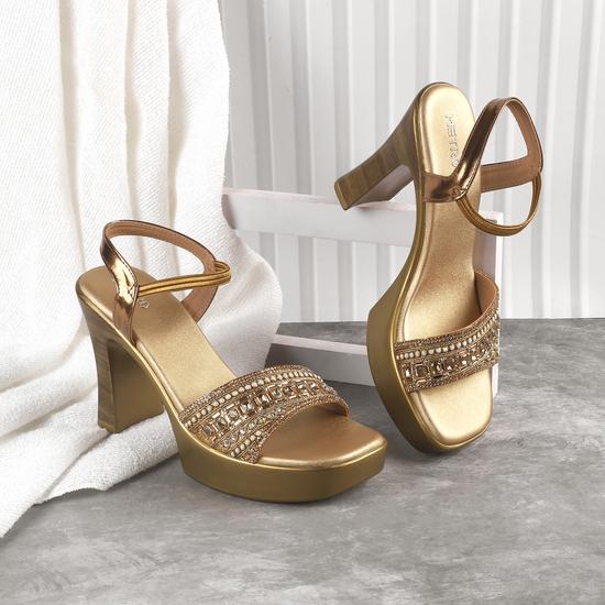 Women Antic-gold Wedding Slippers