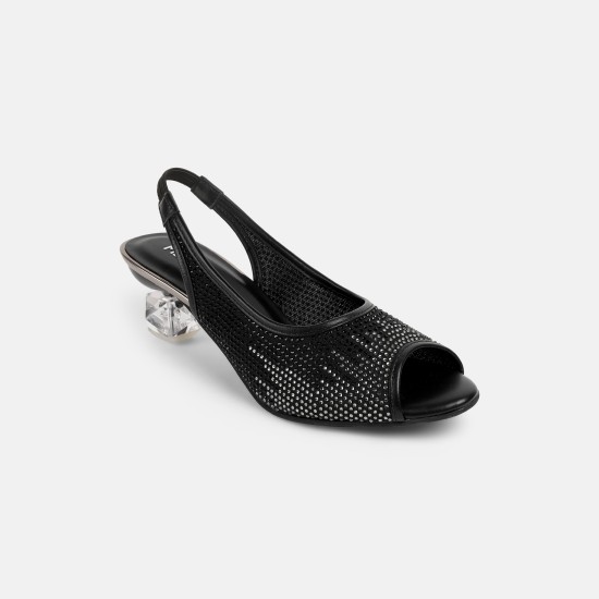 Women Black Party Sandals