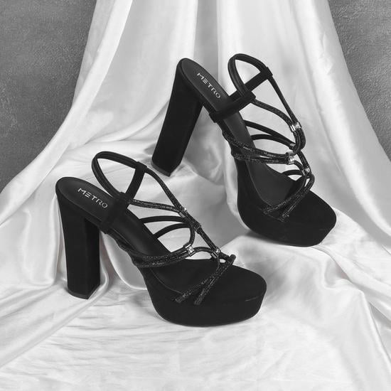 Women Black Party Sandals