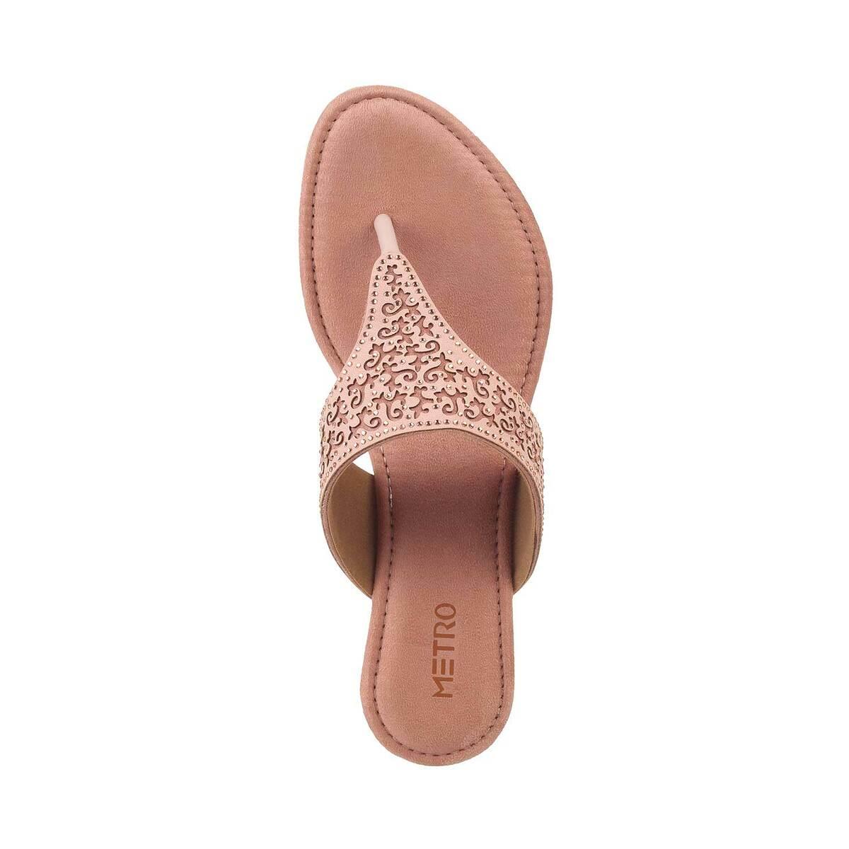 Buy Bata Women Self Design Casual Platform Sandals- Tan Online