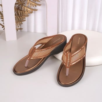 Walkway Women Antic-gold Casual Slippers(SKU: 35-1572-28-37)