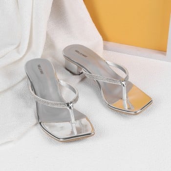 Walkway Women Silver Party Slip Ons(SKU: 35-1582-27-37)