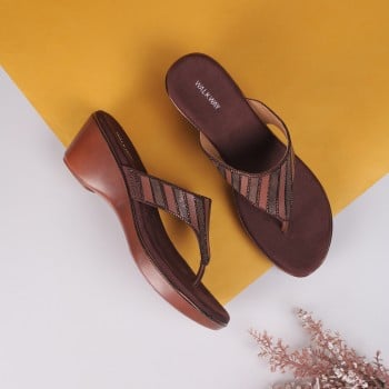 Walkway Women Brown Casual Slippers(SKU: 35-1737-12-36)