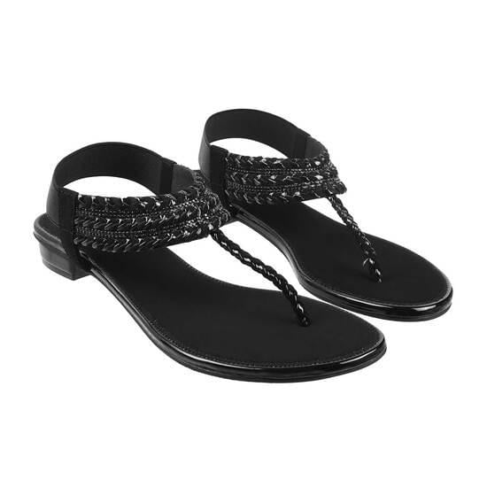 Women Black Ethnic Sandals