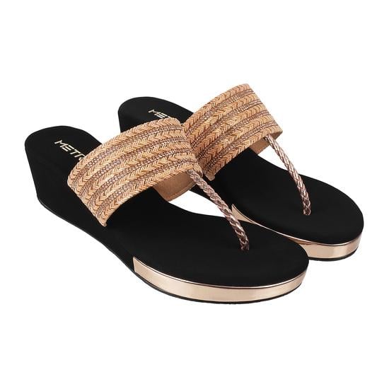 Women Gold Casual Sandals