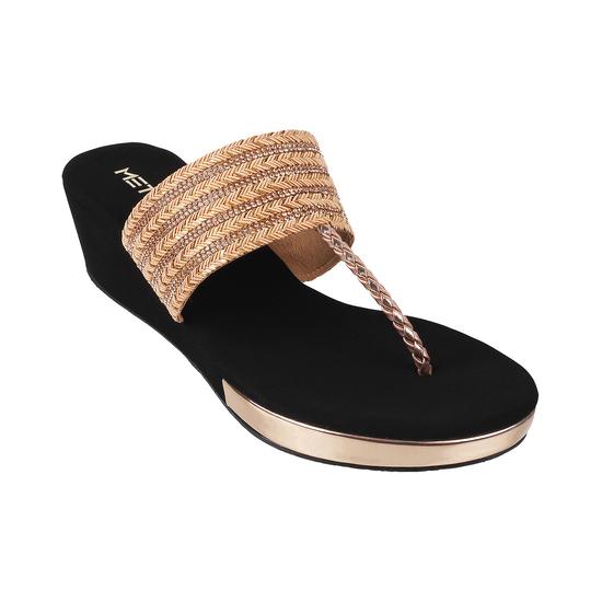 Women Gold Casual Sandals