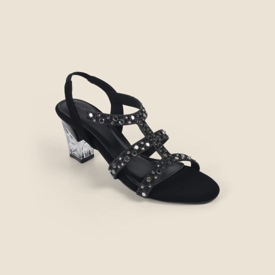 Women Black Party Sandals