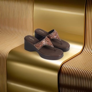 Metro Women Brown Casual Sandals(SKU: 35-1997-12-36)