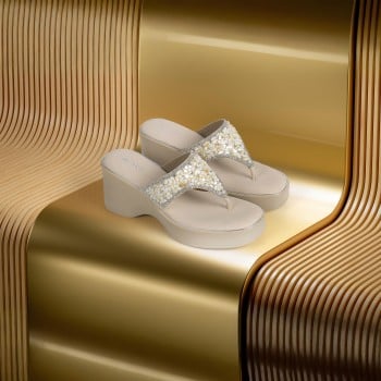 Metro Women Beige Casual Sandals(SKU: 35-1997-20-39)