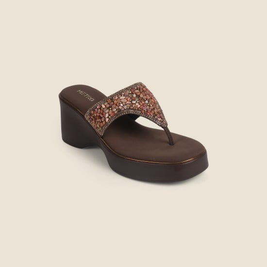 Women Brown Casual Sandals