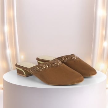 Walkway Women Tan Casual Slip Ons(SKU: 35-2005-23-40)