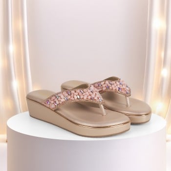 Walkway Women Rose-gold Casual Slip Ons(SKU: 35-2027-52-38)