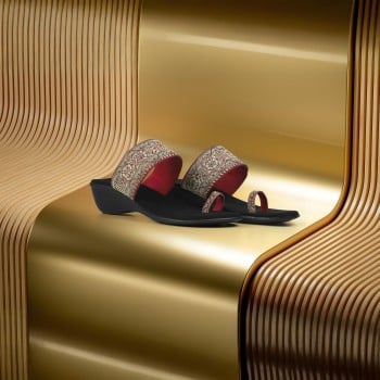 Walkway Women Maroon Ethnic Slip Ons(SKU: 35-2043-44-37)