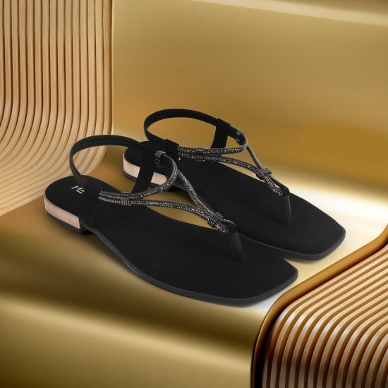 Women Black Party Sandals