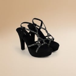 Women Black Party Sandals