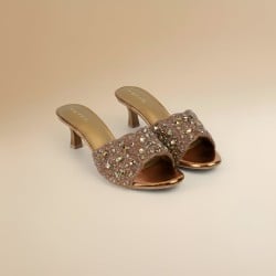 Women Antic-gold Ethnic Slip Ons