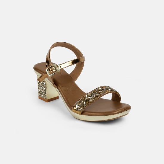 Women Antic-gold Party Sandals