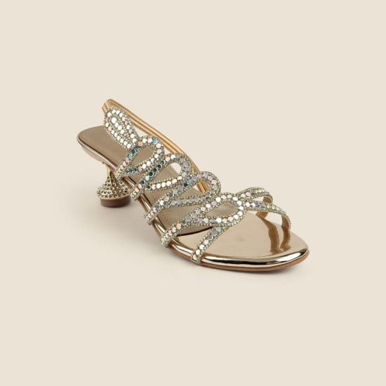Women Gold Wedding Sandals
