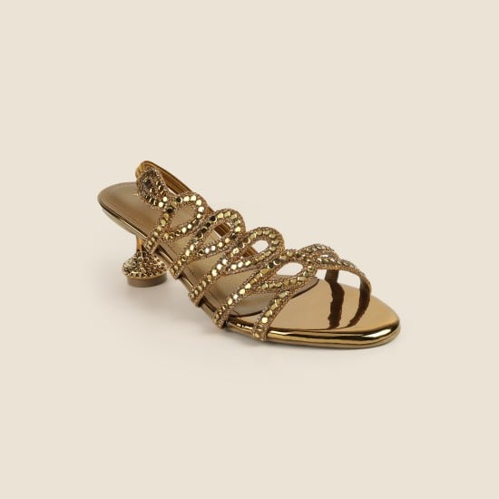 Women Antic-gold Wedding Sandals