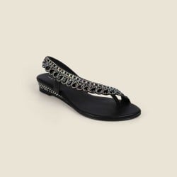 Women Black Ethnic Sandals