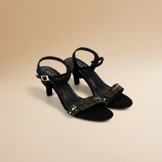 Women Black Party Sandals