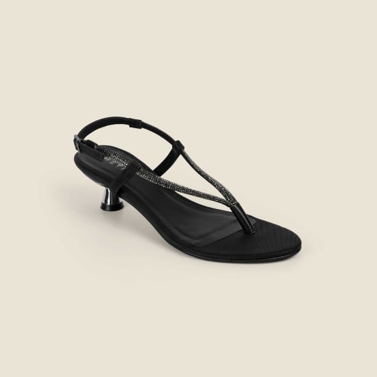 Women Black Party Sandals