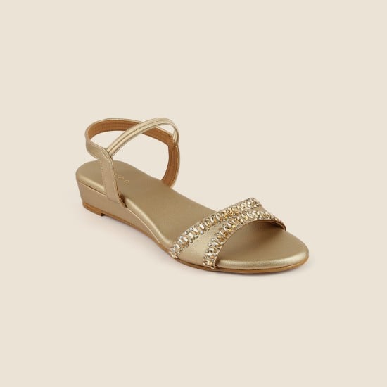 Women Gold Party Sandals