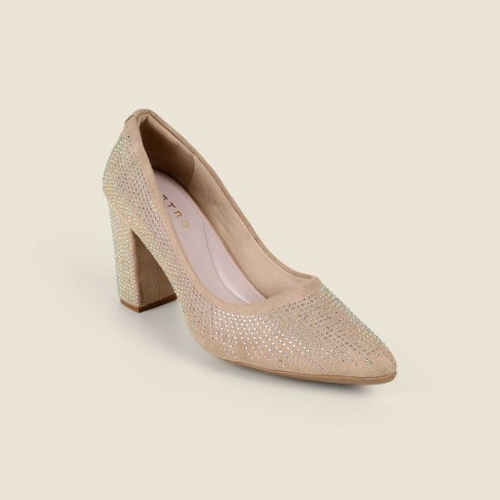 Women Beige Party Pumps