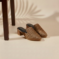 Women Antic-gold Wedding Slip Ons