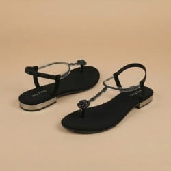 Women Black Casual Sandals
