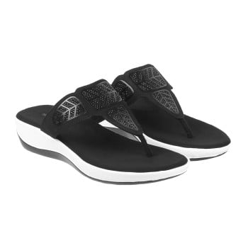 Walkway Women Black Casual Slippers(SKU: 35-285-11-36)