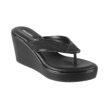Walkway Women Black Casual Sandals(SKU: 35-311-11-38)