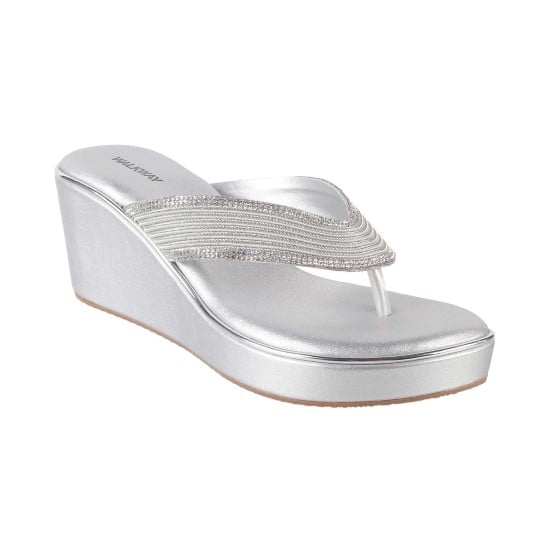 Women Silver Casual Sandals