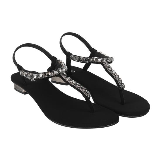 Women Black Party Sandals