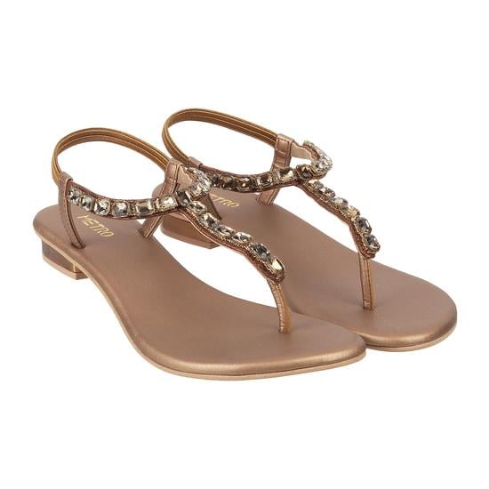 Women Antique-Gold Party Sandals