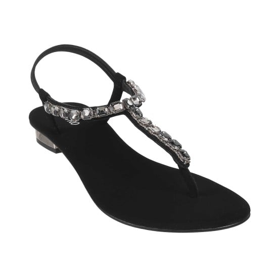 Women Black Party Sandals