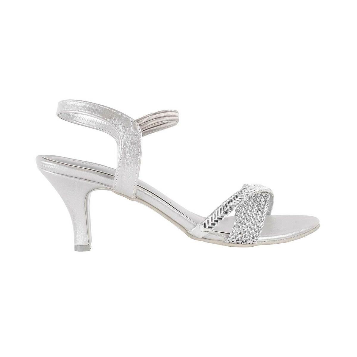 metro silver heels